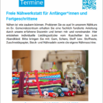 Freie Nähwerkstatt für Anfänger*innen und Fortgeschrittene