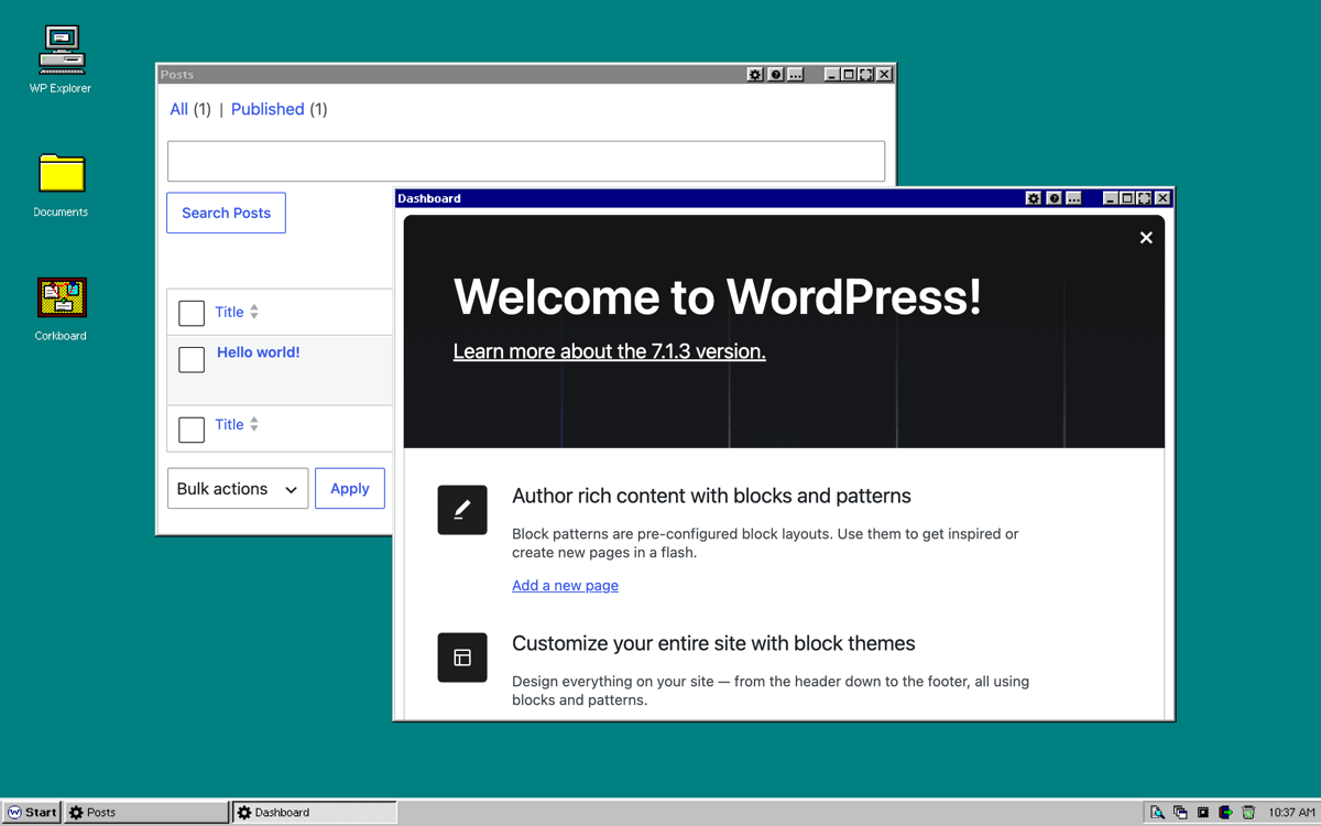 Du betrachtest gerade OpenStation Blog: What WordPress would have looked like in 1995